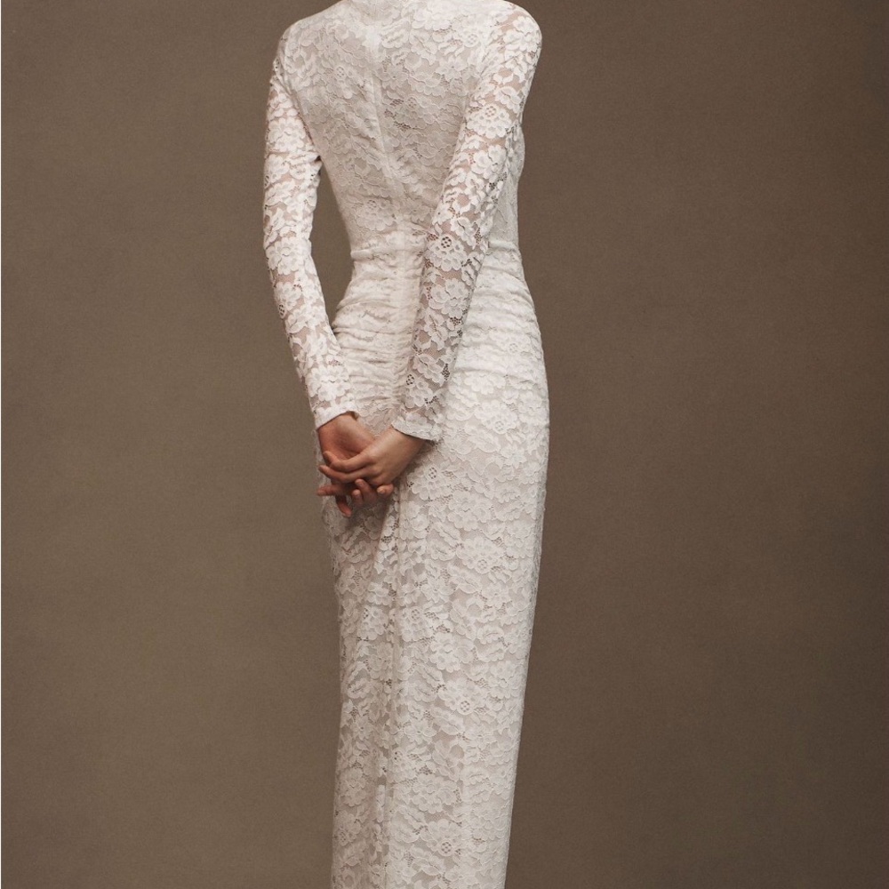 Ronny Kobo Elegant Scorpio Lace Ruched Gown - Picture 3 of 7